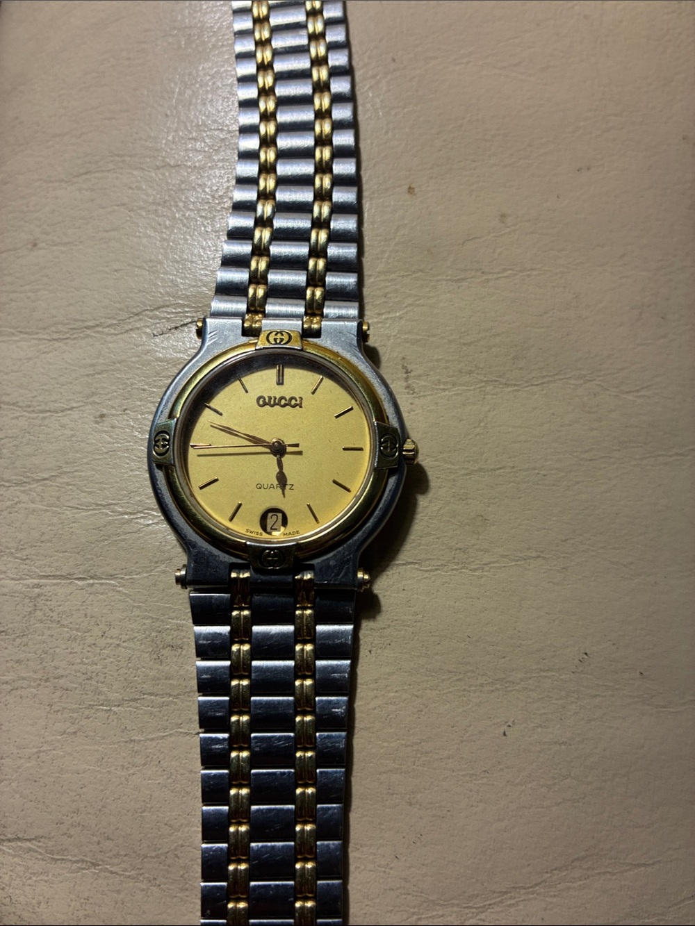 Gucci Two-Tone Gold and Silver Men’s Watch